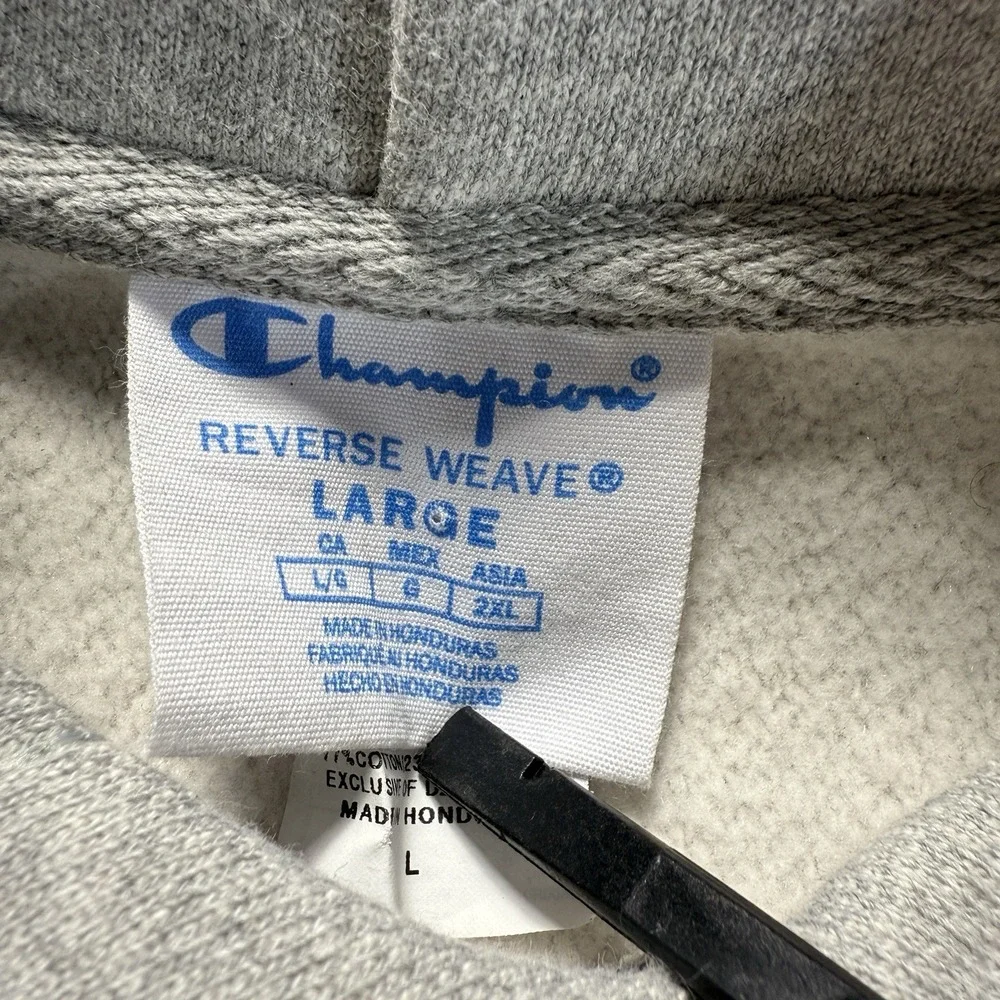 Vintage Champion Reverse Weave Warmup Hoodie Mens Size L Gray 80s - Picture 2 of 11